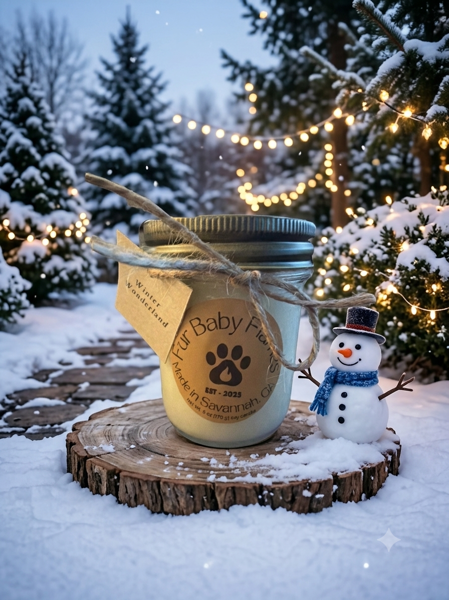 Winter Wonderland Hand-Poured Soy Candle 6 oz.