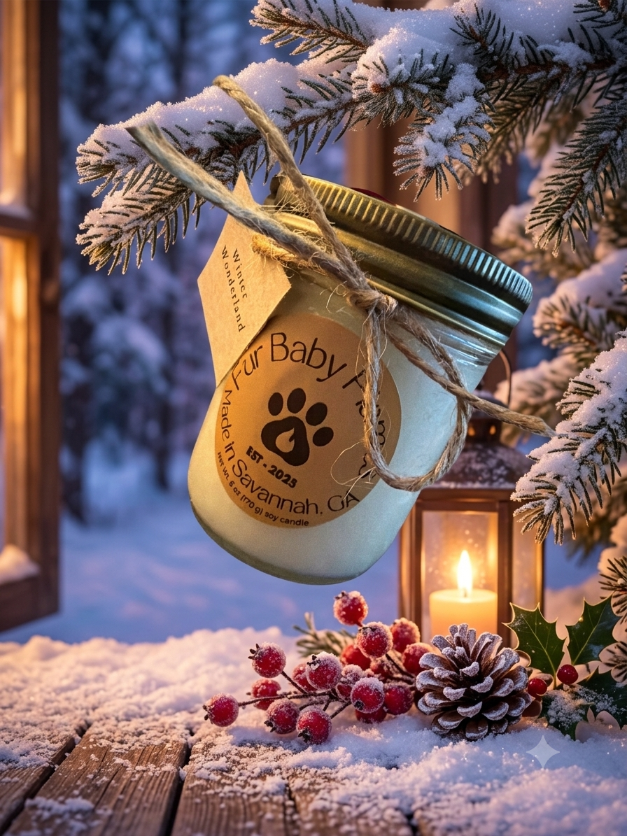 Winter Wonderland Hand-Poured Soy Candle 6 oz.