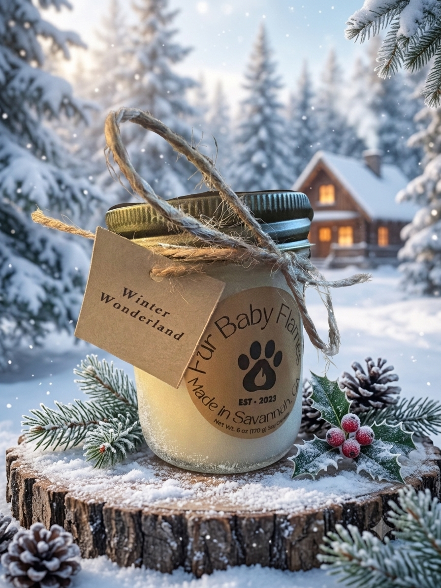 Winter Wonderland Hand-Poured Soy Candle 6 oz.