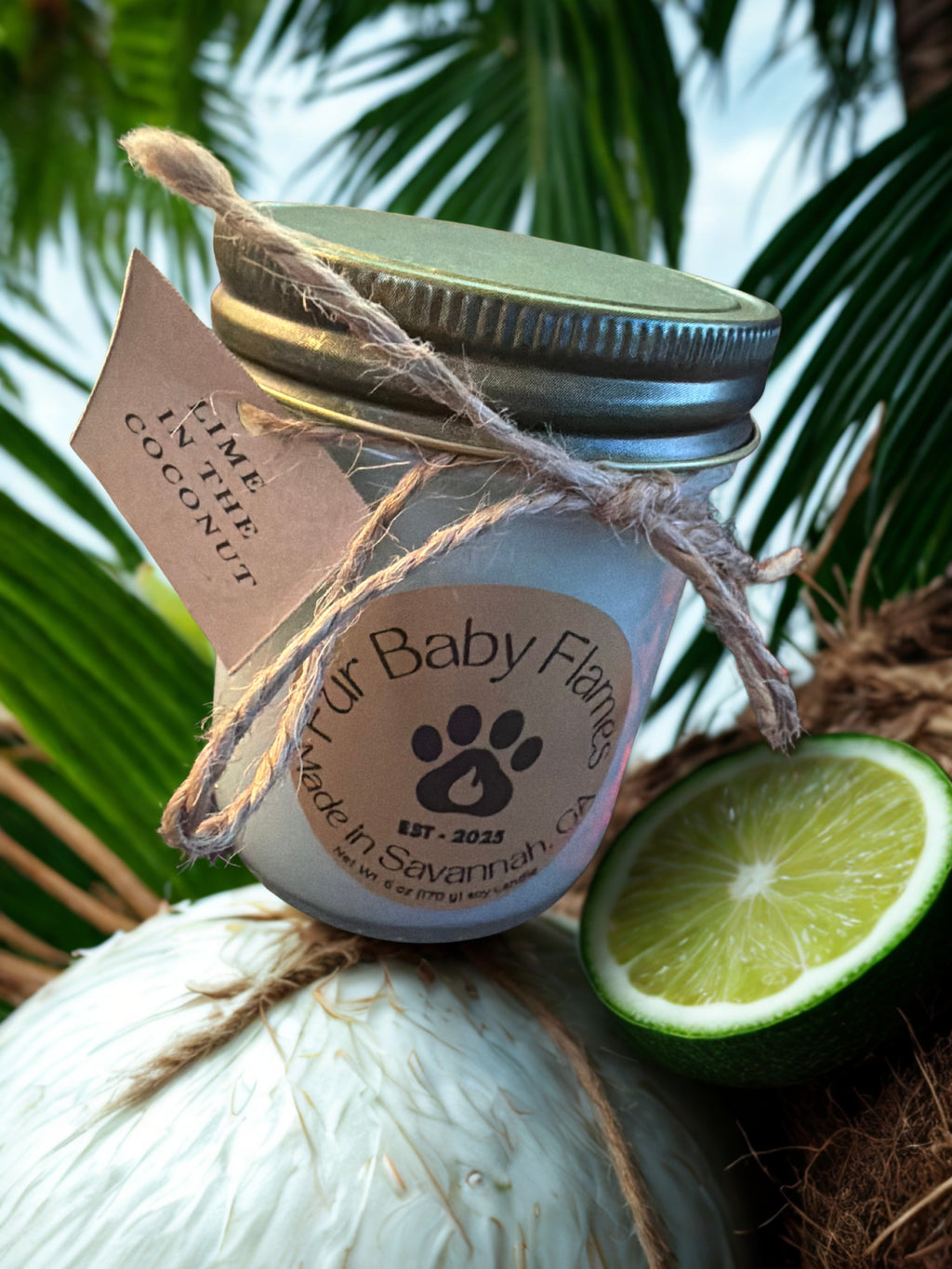 Lime in the Coconut Handcrafted Soy Candle | 6 oz