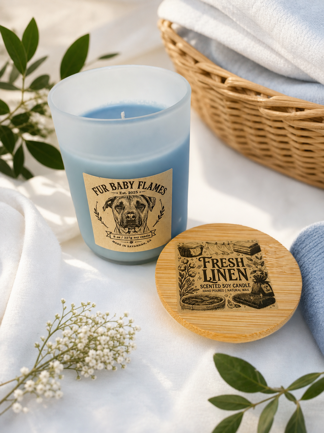 Fresh Linen Soy Candle | 8 oz (227g)