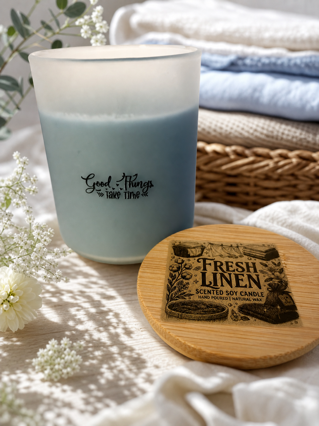 Fresh Linen Soy Candle | 8 oz (227g)