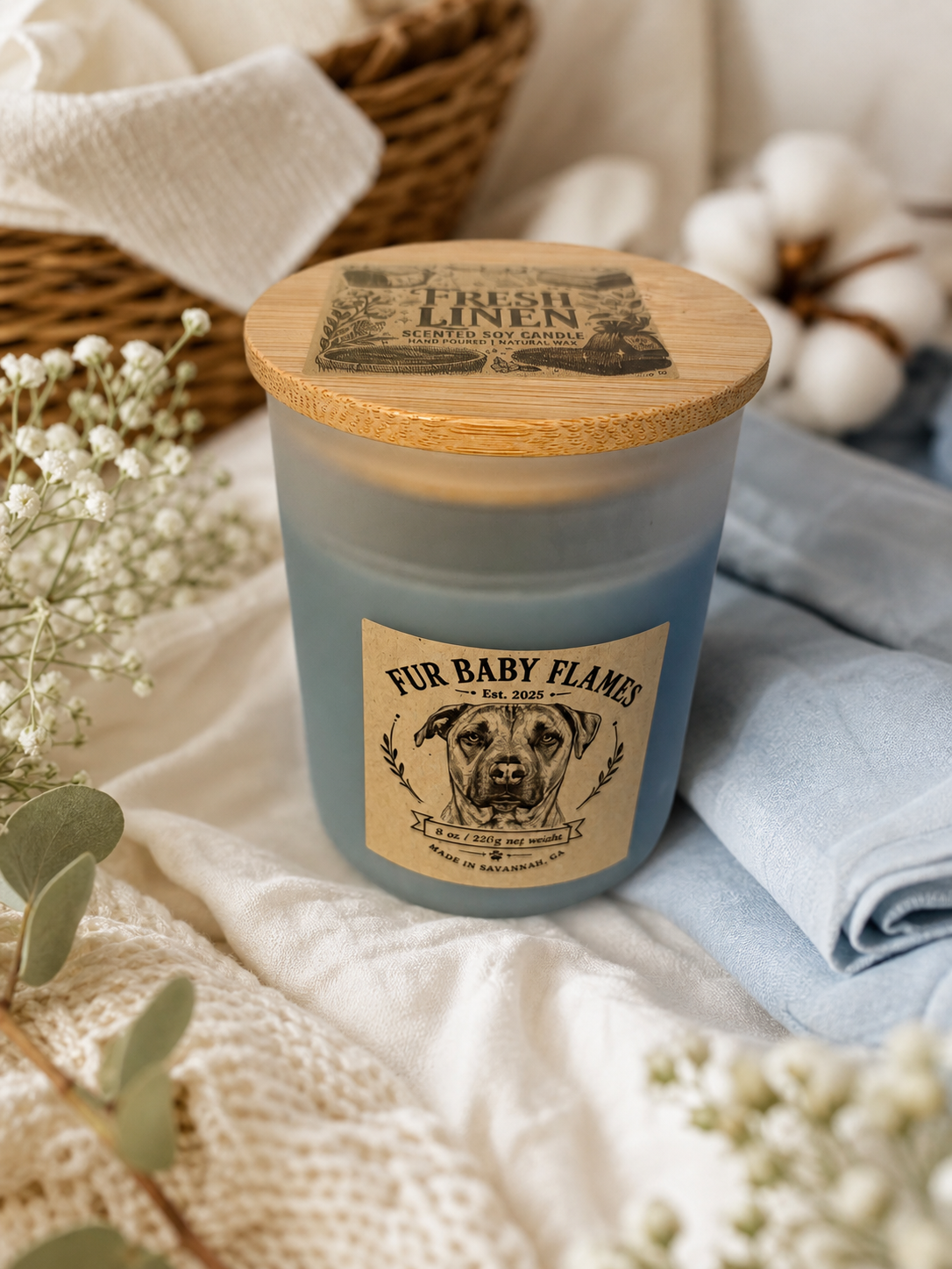 Fresh Linen Soy Candle | 8 oz (227g)