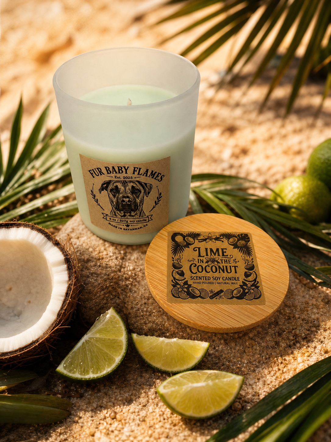 Lime in the Coconut Handcrafted Soy Candle | 7 oz (200g)