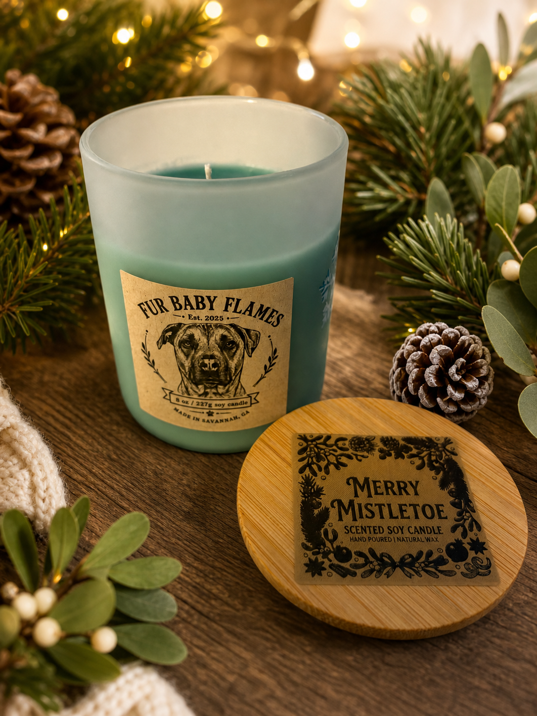 Merry Mistletoe Soy Candle | 7 oz (200g) or 8 oz (227g)