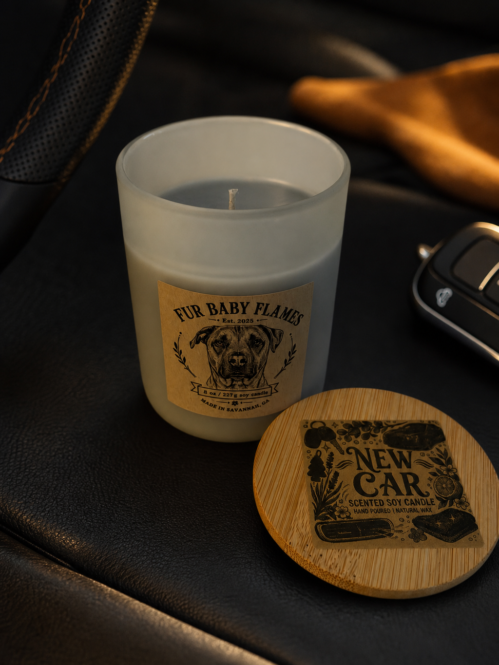 New Car Handcrafted Soy Candle | 8 oz (227g)