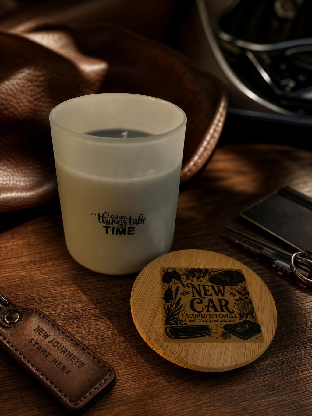 New Car Handcrafted Soy Candle | 8 oz (227g)