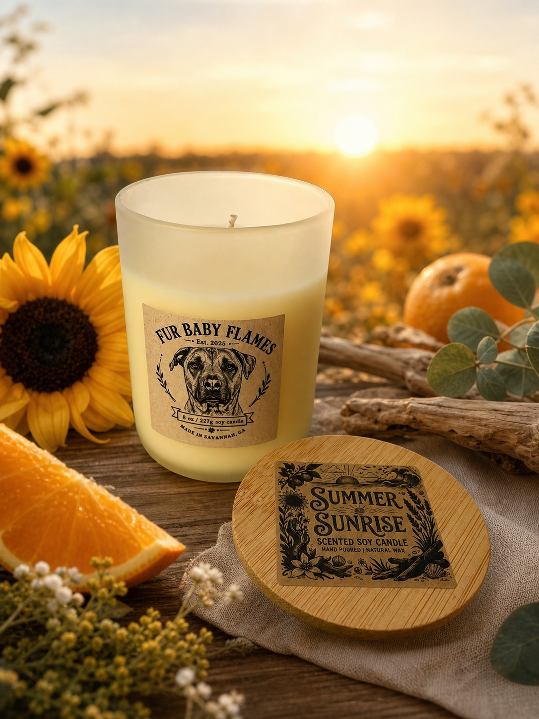 Summer Sunrise Handcrafted Soy Candle | 8 oz (227g)