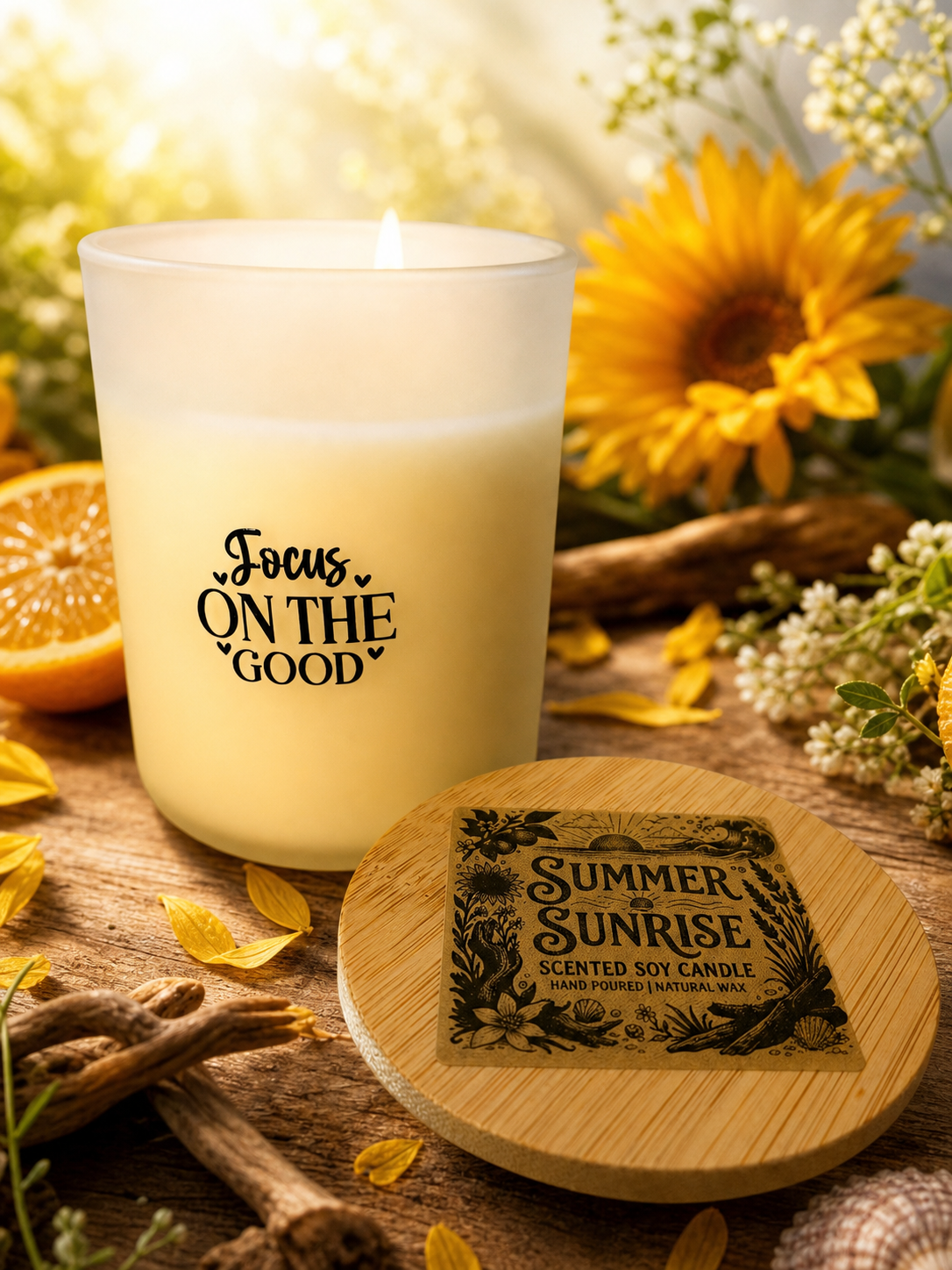 Summer Sunrise Handcrafted Soy Candle | 8 oz (227g)