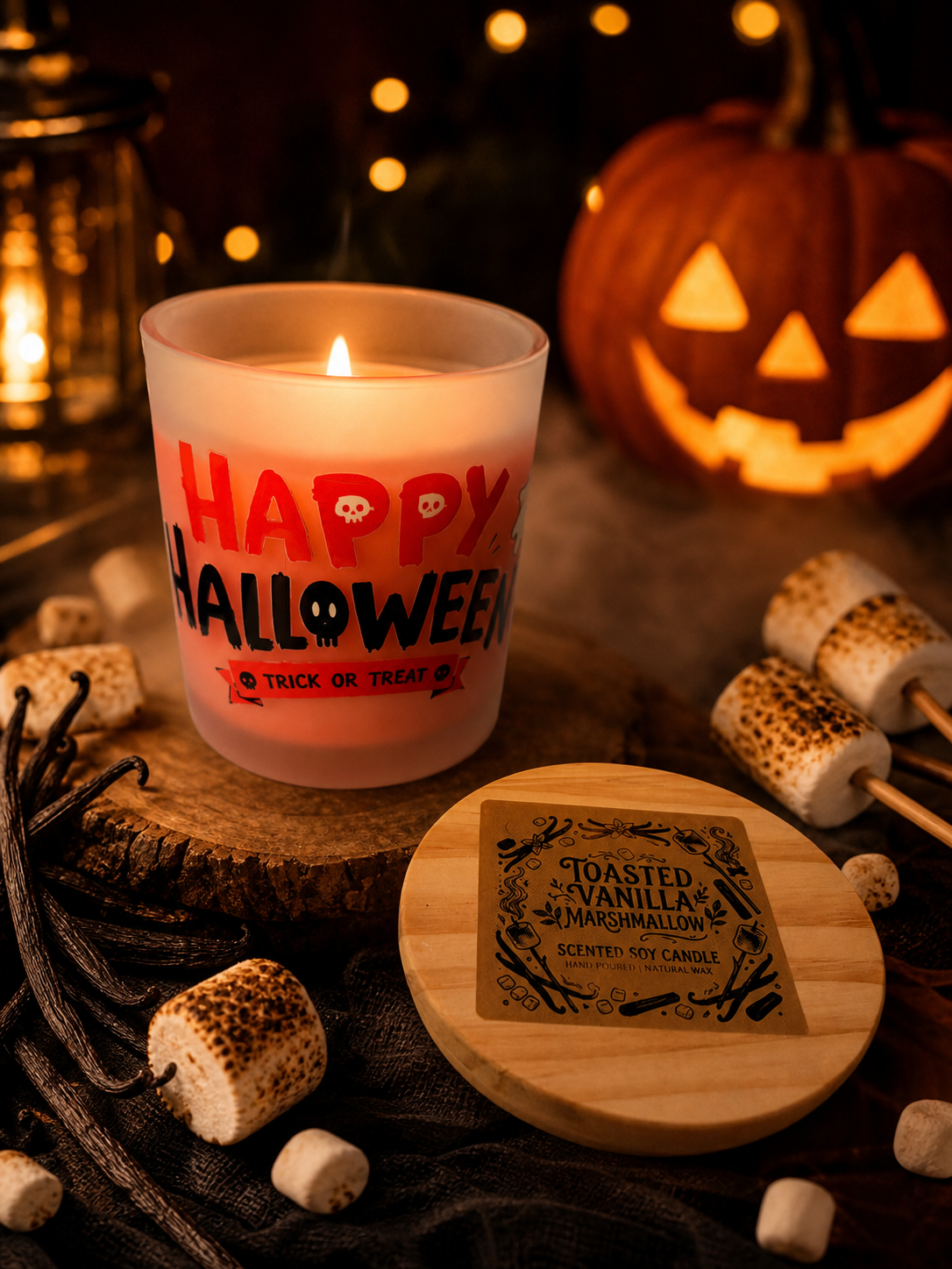 Toasted Vanilla Marshmallow Handcrafted Soy Candle | 7 oz (200g) or 8 oz (227g)