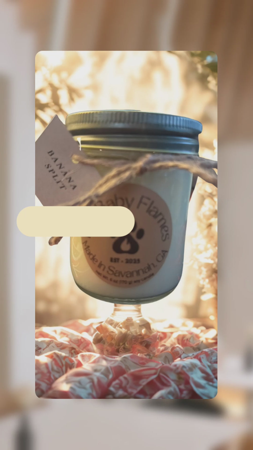 Banana Split Handcrafted Soy Candle | 6 oz