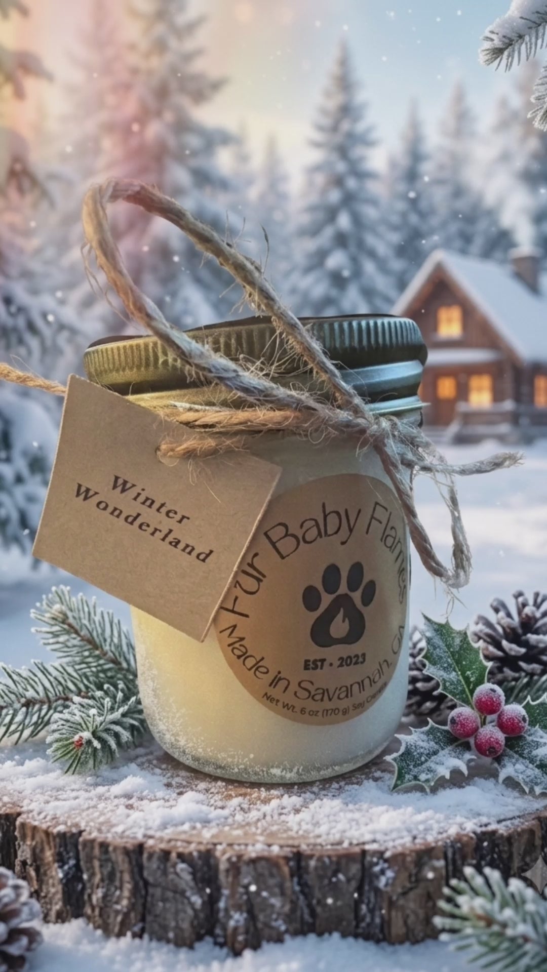 Winter Wonderland Hand-Poured Soy Candle 6 oz.